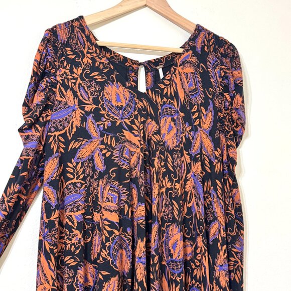 Free People Hello Lover Floral Tunic Dress Mutton Sleeve Oversized Castlecore - Picture 4 of 13
